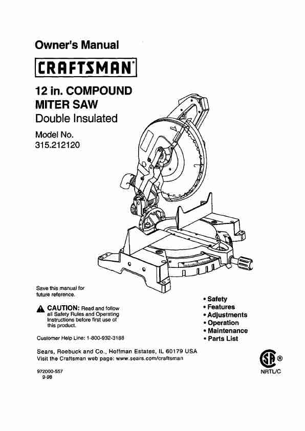 Craftsman Saw 315 21212-page_pdf
